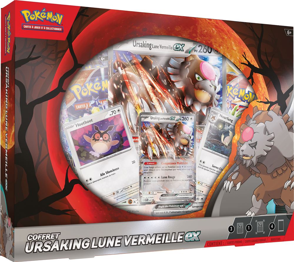 Coffret Pokémon Ursaking Lune Vermeille EX (Français) – ASMODEE