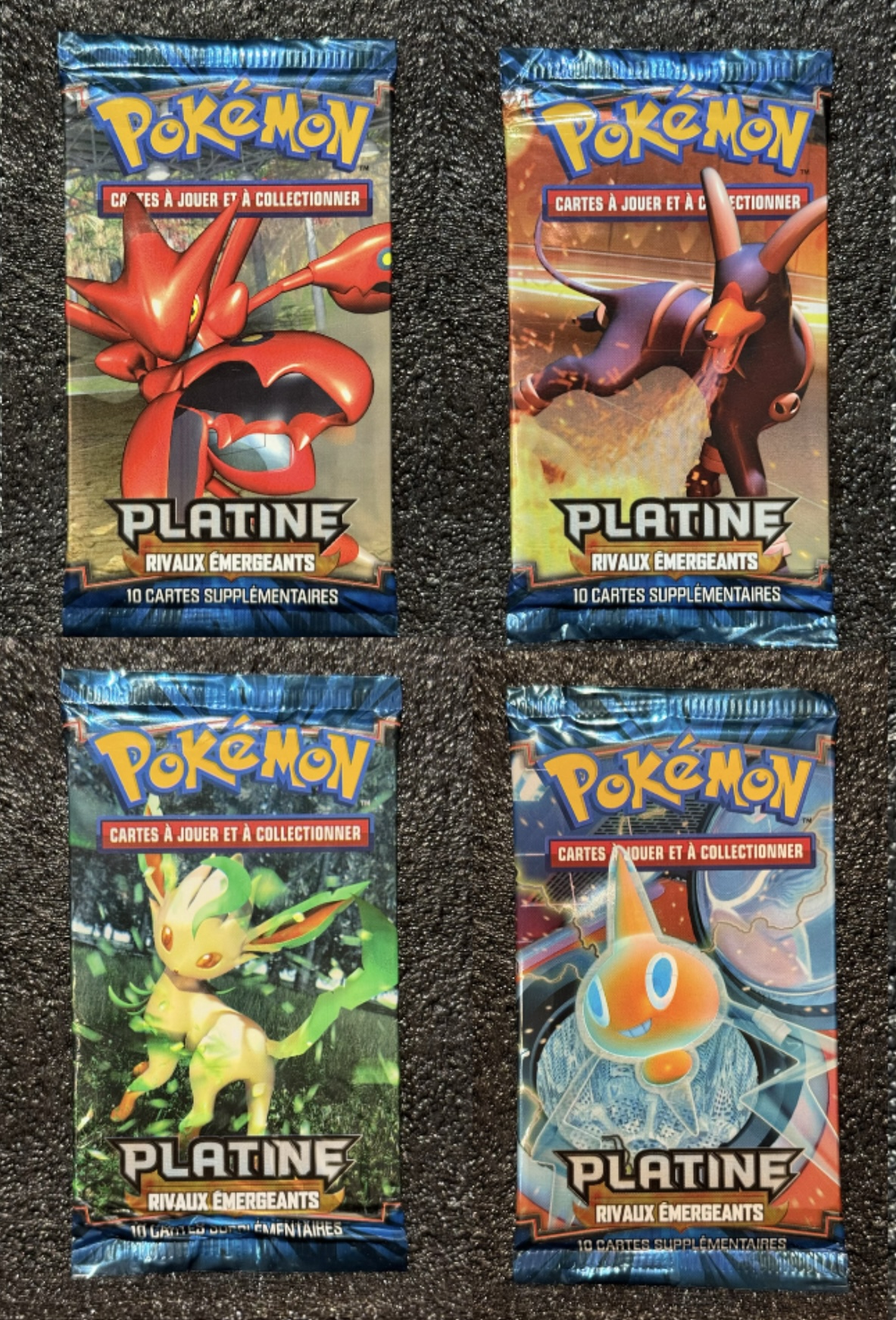 Pokemon – ART SET 4 BOOSTERS PLATINE RIVAUX ÉMERGEANTS FR PARFAIT-ETAT!