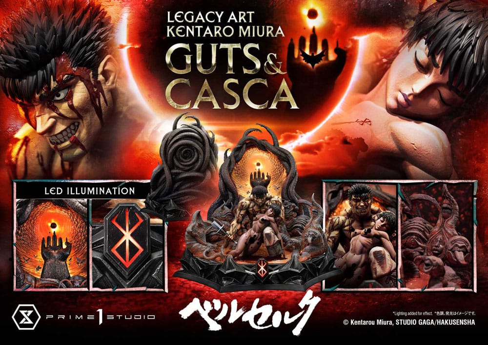 Berserk statuette Legacy Art Kentaro Miura 1/4 Guts & Casca Bonus Version – PRIME 1 STUDIO