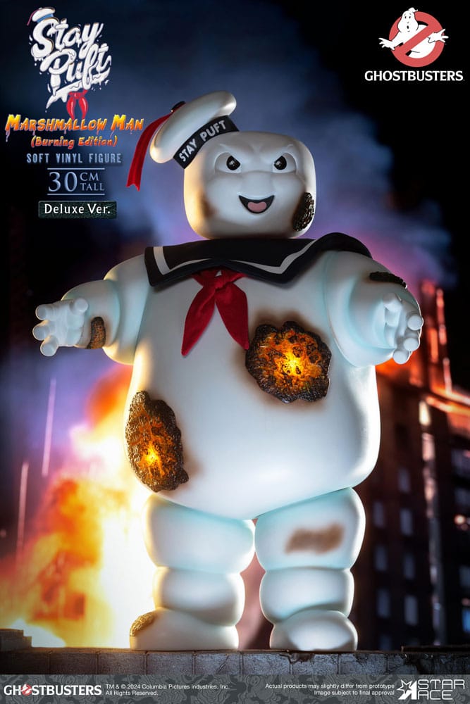 Ghostbusters statuette Soft Vinyl Stay Puft Marshmallow Man Burning Edition Deluxe Version – STAR ACE