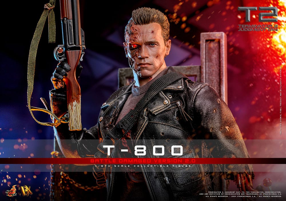 Terminator 2 figurine 1/6 Movie Masterpiece T-800 Battle Damaged Version 2.0 – HOT TOYS