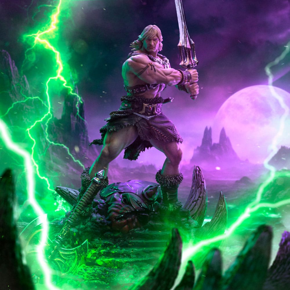 Masters of the Universe statuette 1/10 Deluxe Art Scale He-Man Unleashed – IRON STUDIOS