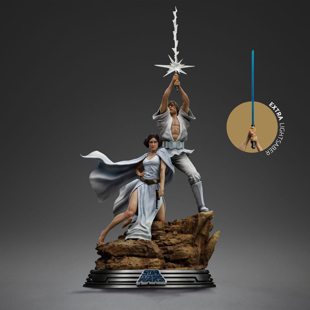 Star Wars statuette 1/10 Deluxe Art Scale Luke and Leia – IRON STUDIOS