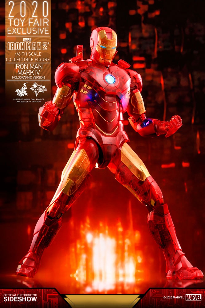 Marvel : Iron man – Iron Man Mark IV (Holographic Version) 1:6 Scale Figure – HOT TOYS